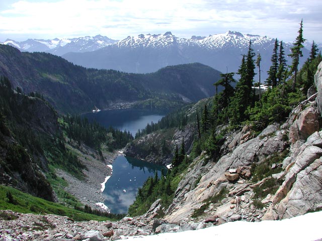 View of the lake from the notch